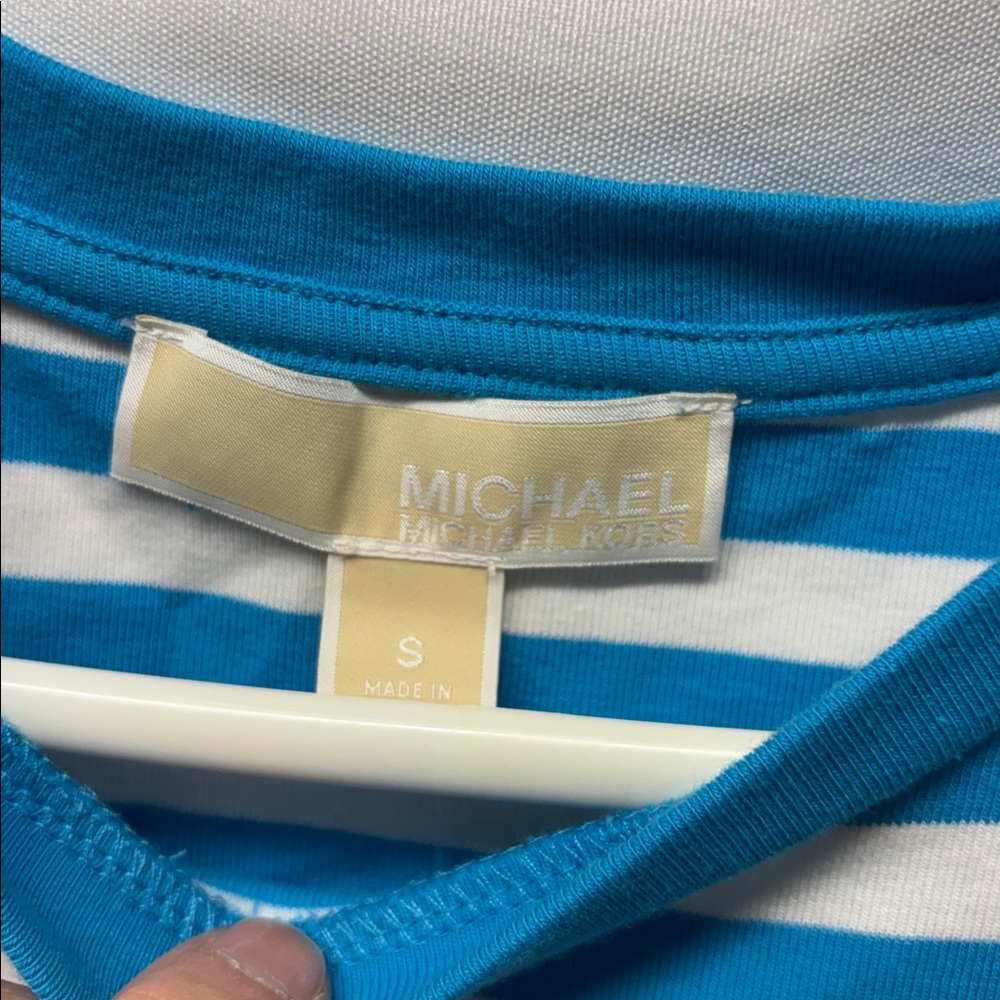 MICHAEL Michael Kors Blue and White Striped Dress - Picture 2 of 6